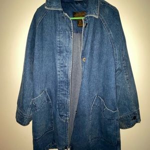 Mens long Jean jacket